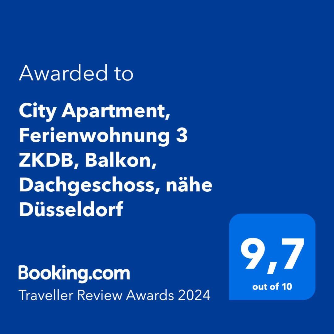 City Apartment, Ferienwohnung 3 Zkdb, Balkon, Dachgeschoss, Naehe Duesseldorf Krefeld Kültér fotó